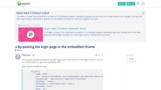 By passing the login page in the embedded Iframe - Kibana - Discuss ...