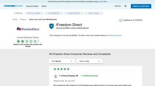 Top 30 Reviews and Complaints about iFreedom Direct