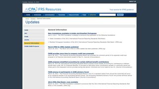 AICPA | www.IFRS.com : Updates : General Information