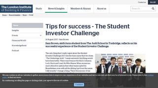 Tips for success - The Student Investor Challenge