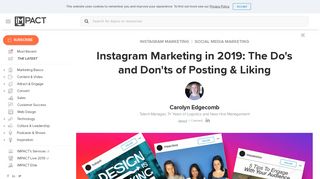 Instagram Marketing in 2019: The Do's and Don'ts of Posting & Liking