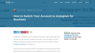 How to Switch Your Account to Instagram for Business - DEG Digital