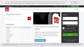 Spread Betting, CFDs, Stockbroking and Forex | Trading | IG UK