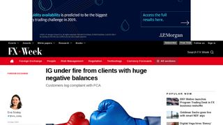 IG under fire from clients with huge negative balances - FX Week
