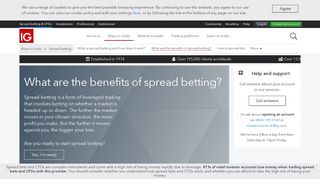 Benefits of Spread Betting | Start Spread Betting | IG UK - IG.com