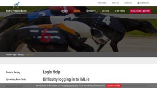 Login Help - Irish Greyhound Board