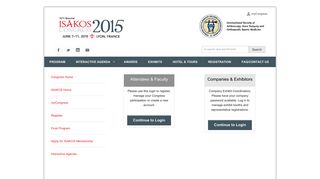 myCongress Login - ISAKOS