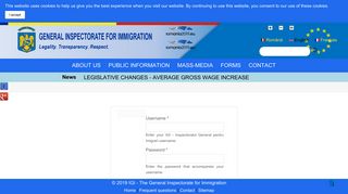 Log in | IGI - Inspectoratul General pentru Imigrari