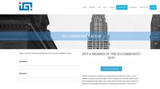 IGI Community Login – Information Governance Initiative