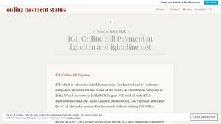 IGL Online Bill Payment at igl.co.in and iglonline.net – online payment ...