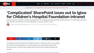 'Complicated' SharePoint loses out to Igloo for Children's Hospital ...