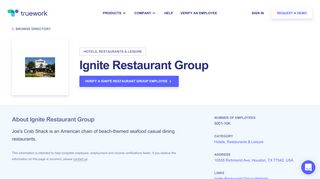 Employment verification for Ignite Restaurant Group | Truework