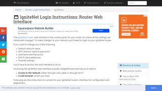 IgniteNet Login: How to Access the Router Settings | RouterReset