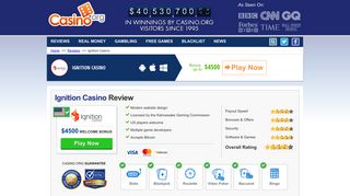 Ignition Casino Review 2019 - Get up to a $4,500 Bonus! - Casino.org
