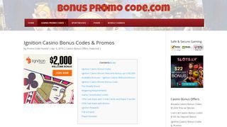 Ignition Casino Bonus Codes & Promos Feb 2019