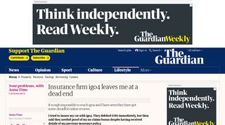 Insurance firm igo4 leaves me at a dead end | Money | The Guardian