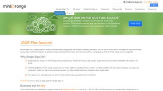 Single Sign On(SSO) solution for IGOE Flex Account - miniOrange