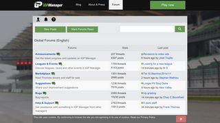 Forums - iGP Manager