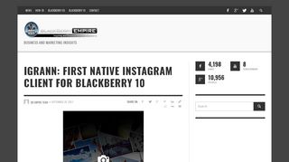 iGrann: first native Instagram client for BlackBerry 10 - Blackberry ...