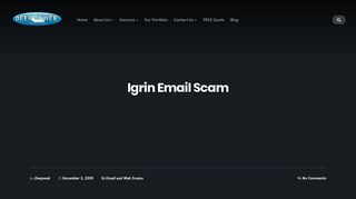Igrin Email Scam - Deepweb Web Design