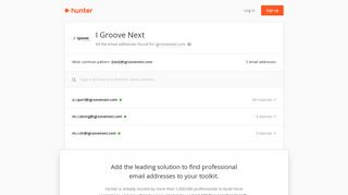 I Groove Next - email addresses & email format • Hunter - Hunter.io