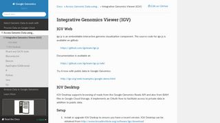 Integrative Genomics Viewer (IGV) — Google Genomics v1 ...