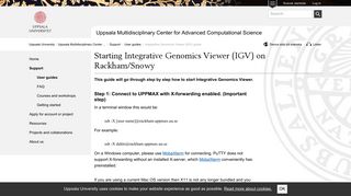 Integrative Genomics Viewer (IGV) guide - Uppsala Multidisciplinary ...