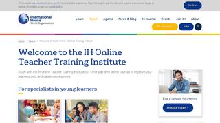 IH Online Teacher Training Institute | International House