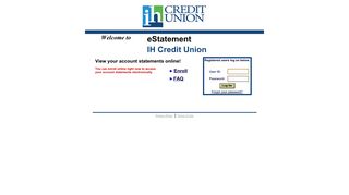 IH Credit Union eStatement Logon