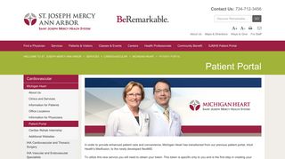 Patient Portal | Michigan Heart | St. Joseph Mercy Ann Arbor Hospital