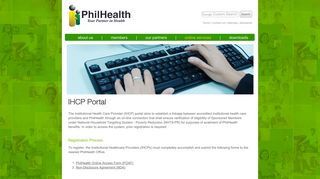 IHCP Portal | PhilHealth