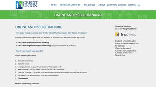 Online and Mobile Banking - IH Credit Union