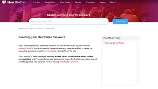 Resetting your iHeartRadio Password – iHeartRadio Help