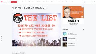 Sign-Up To Get On THE LIST! | iHeartRadio