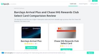 Barclays Arrival Plus and Chase IHG Rewards Club Select Card ...