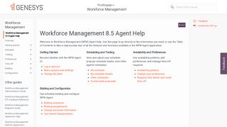 Workforce Management 8.5 Agent Help - Genesys Documentation