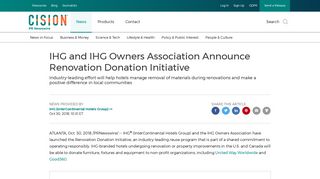 IHG and IHG Owners Association Announce ... - PR Newswire