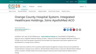 Orange County Hospital System, Integrated Healthcare Holdings ...