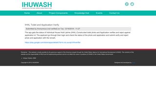 IHHL Toilet and Application Verify | IHUWASH