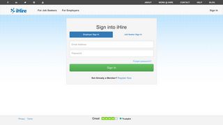 iHire dashboard - Access your iHire Account