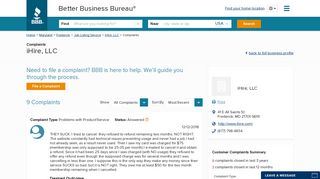 iHire, LLC | Complaints | Better Business Bureau® Profile