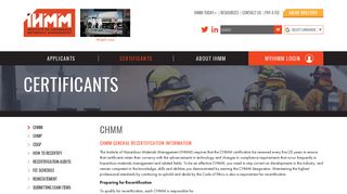 CHMM | Institute of Hazardous Materials Management