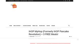 IHOP Pancake Revolution (IHOP MyHop) - IHOP FREE Birthday ...