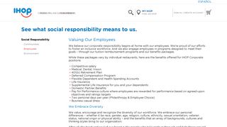 Employees Social Responsibility Program - IHOP