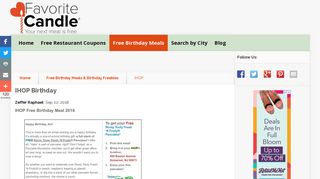 IHOP Birthday - Sign up for FREE Pancakes - FavoriteCandle