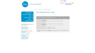 IHS Energy Documents - Login
