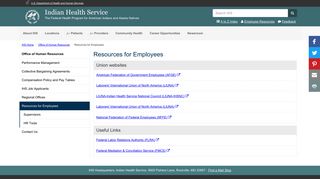 Resources for Employees - Indian Health Service