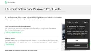 Self-Service Password Reset Portal | IHS Markit