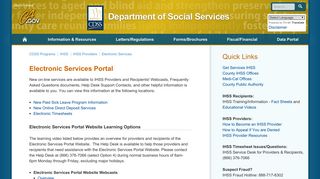 Electronic Services Portal - California Department of Social Services ...