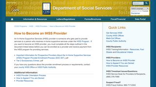 Info & Resources > CDSS Programs > IHSS > IHSS Providers > How ...